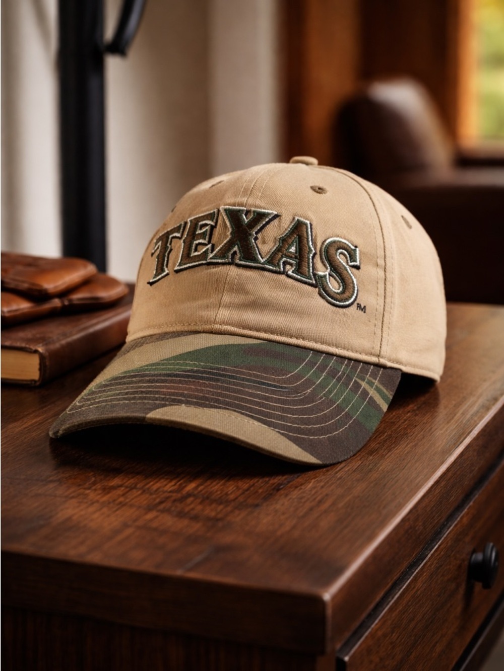 NWOT MLB Texas Rangers Camo Adjustable Strap Baseball Cap Hat
